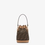 FENDI Mon Tresor Brown FF fabric mini-bag - Image 5